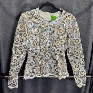 Elegant Sequin Embellished Women's Rodeo Arena Top